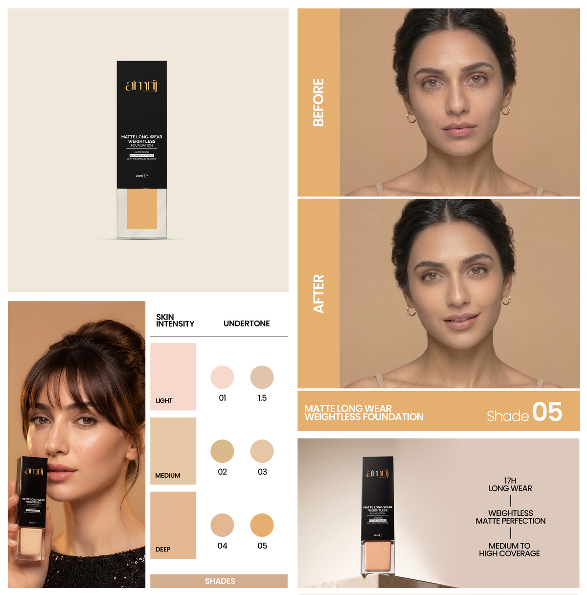 AMRIJ FDTN MATTE L/W WEIGHTLESS LIQUID