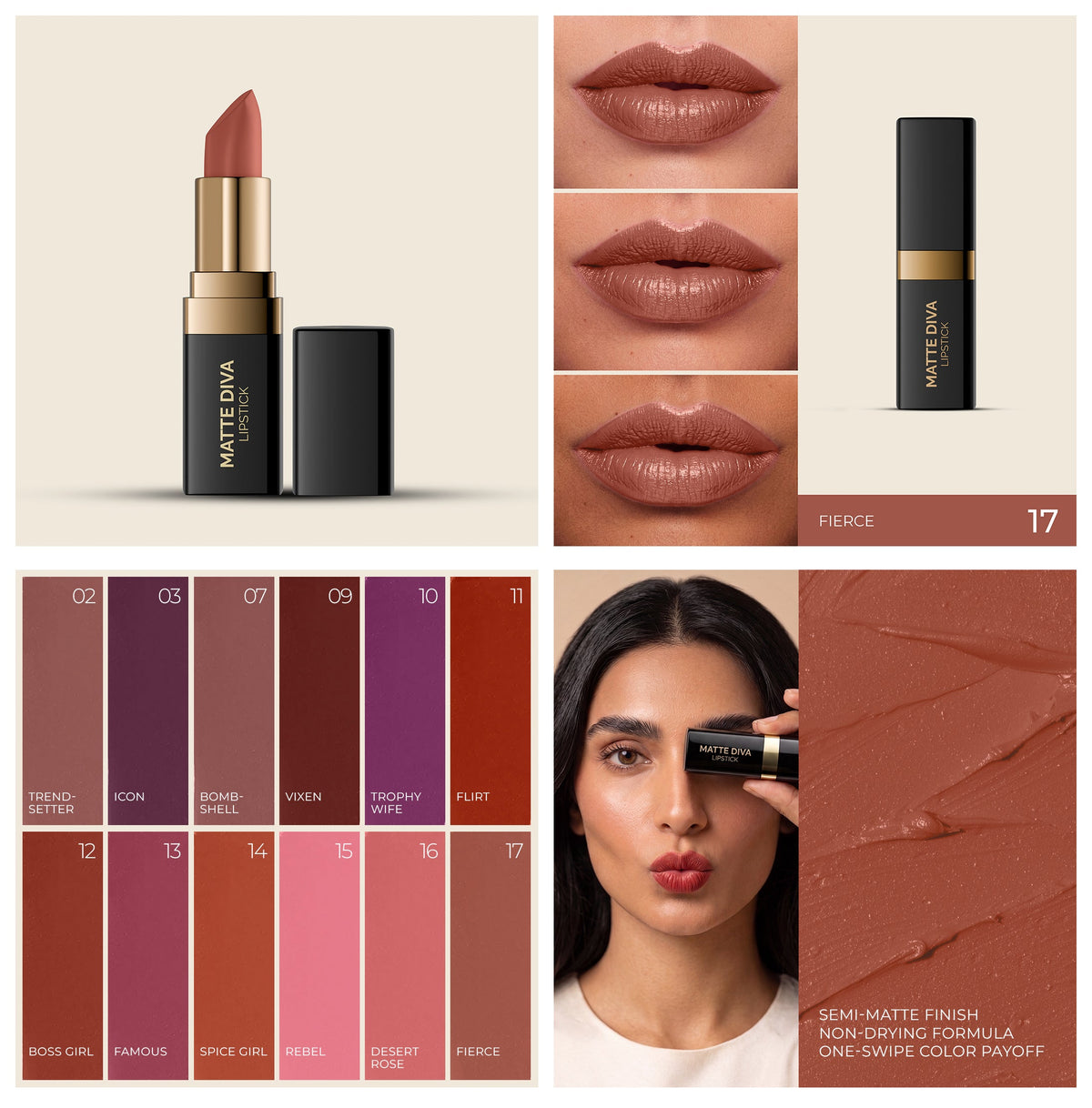 AMRIJ LIPSTICK DIVA MATTE