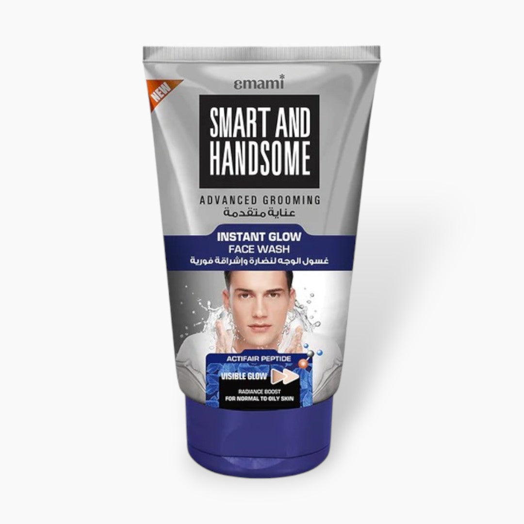 EMAMI SMART & HANDSOME INSTANT GLOW FACE WASH 100G (ROUGH/FADED)