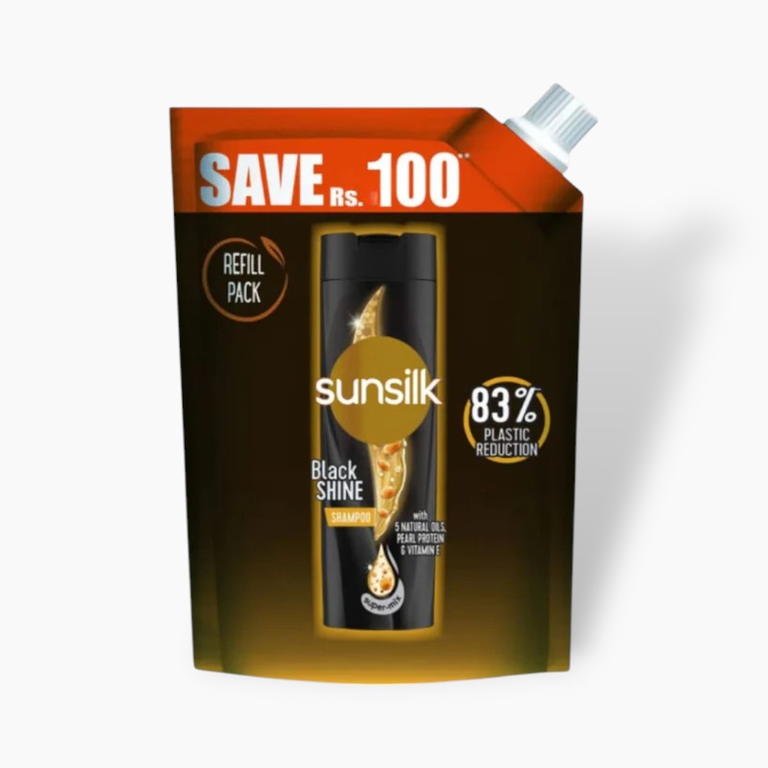 SUNSILK BLACKSHINE SHAMPOO POUCH 360ML