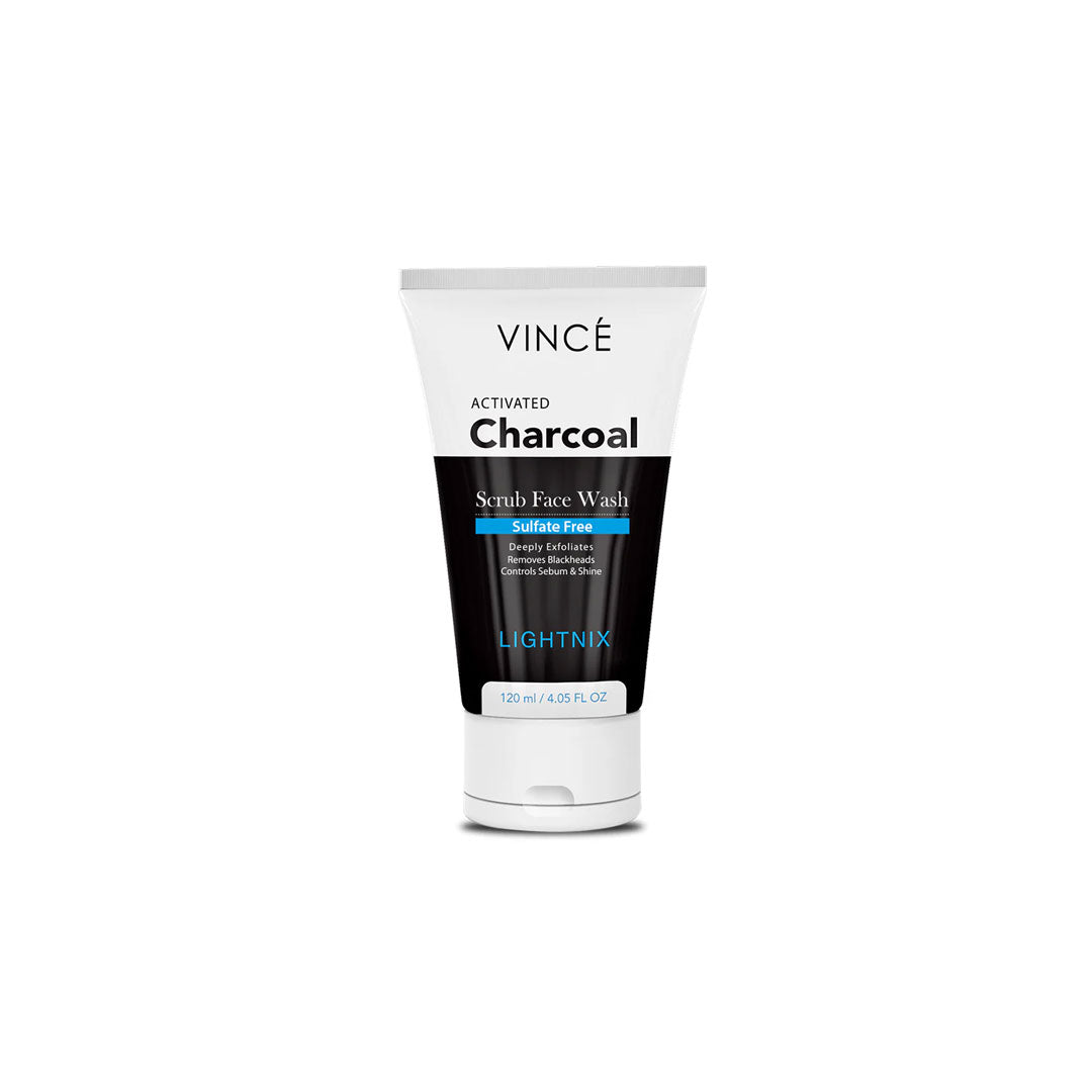 VINCE ACTIVATED CHARCOAL SCRUB FACE WASH MEN