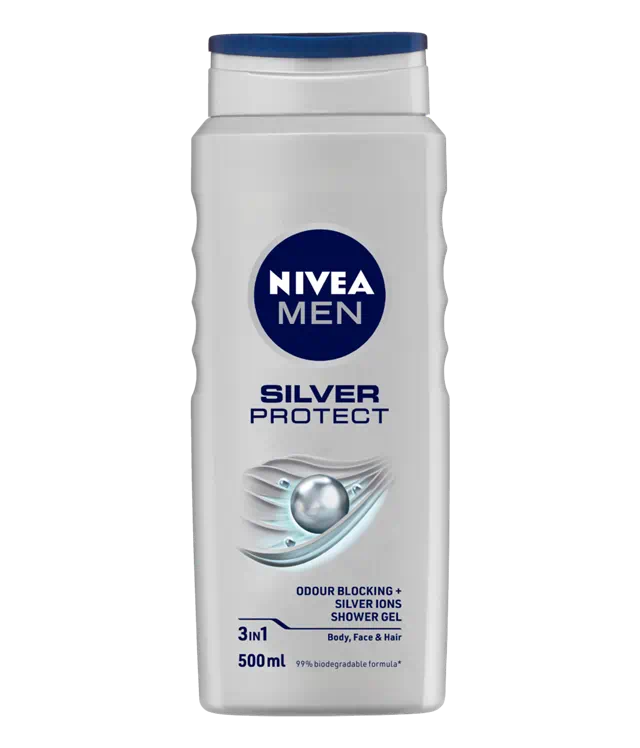 NIVEA MEN SILVER PROTECT SHOWER GEL 500ML