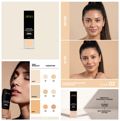AMRIJ FDTN FLAWLESS LONG LASTING