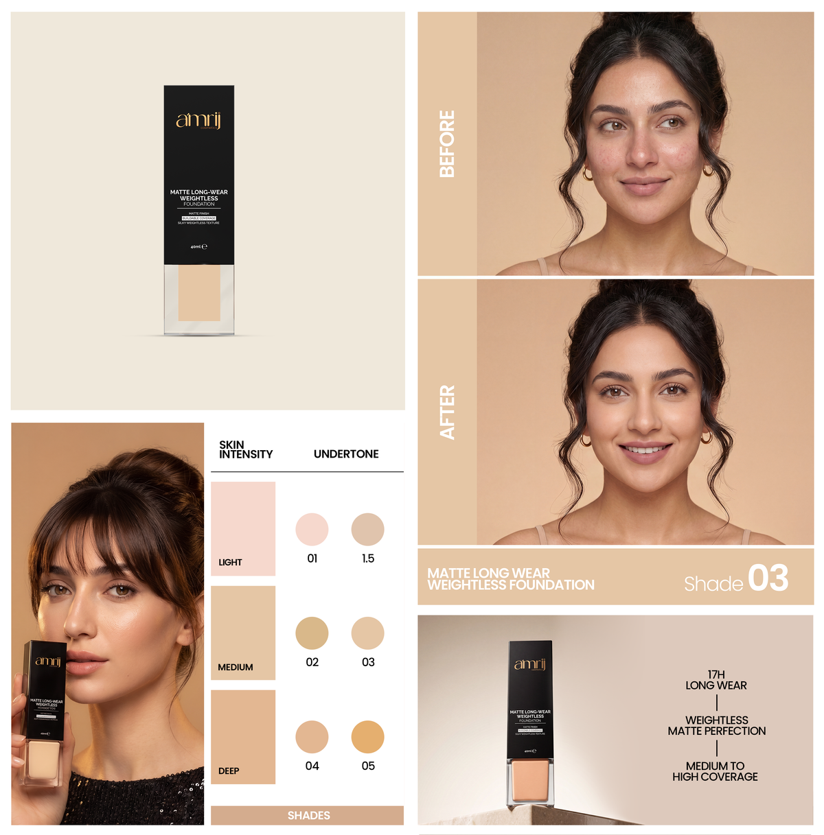 AMRIJ FDTN MATTE L/W WEIGHTLESS LIQUID