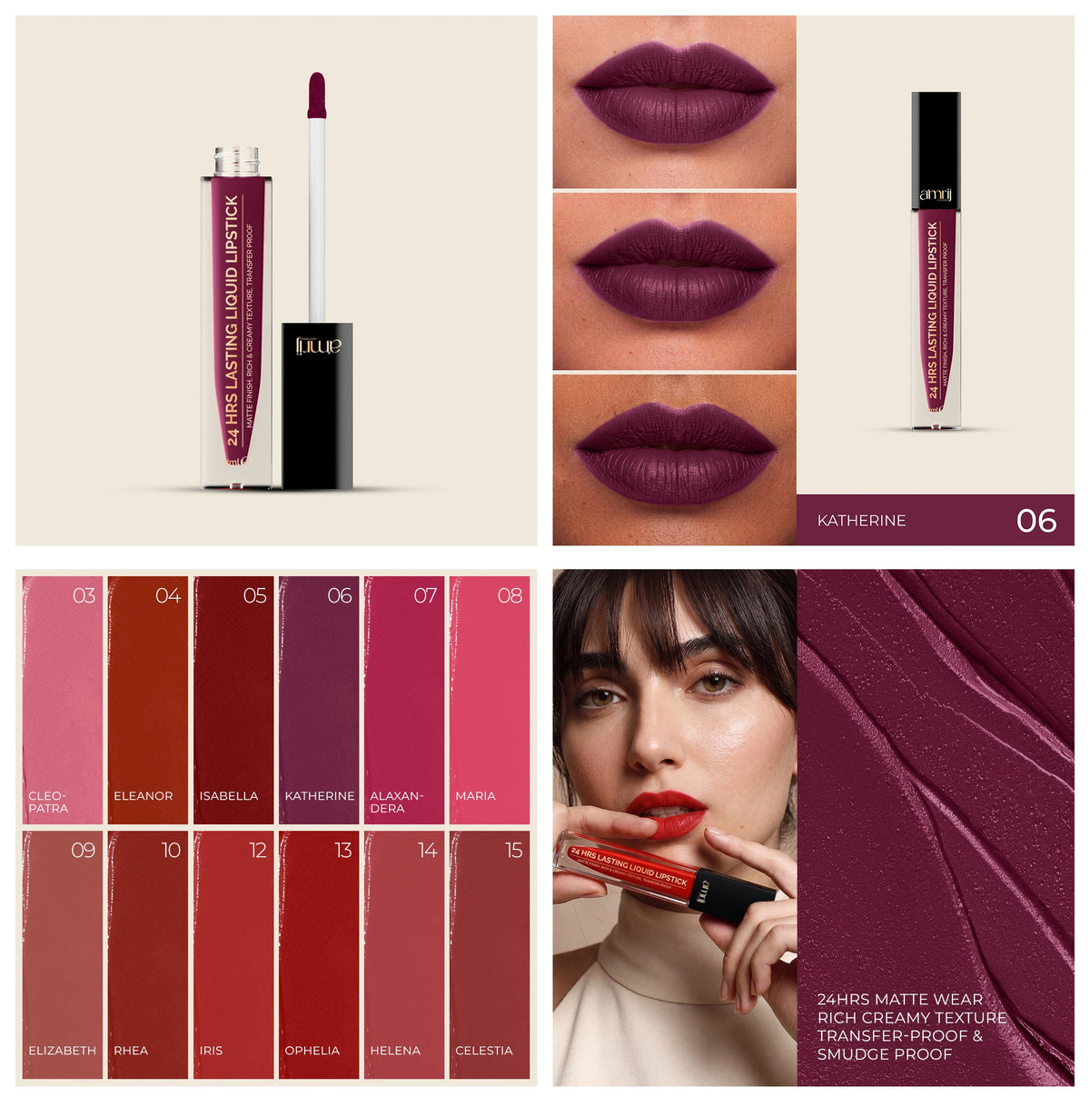 AMRIJ LIPGLOSS 24HR L/WEARING MATTE LIQUID