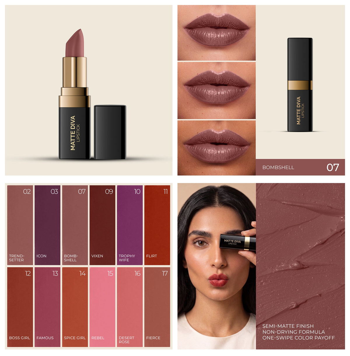 AMRIJ LIPSTICK DIVA MATTE