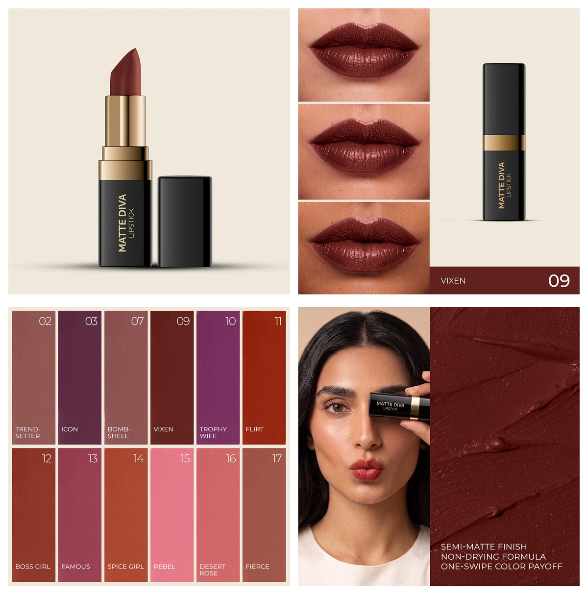 AMRIJ LIPSTICK DIVA MATTE