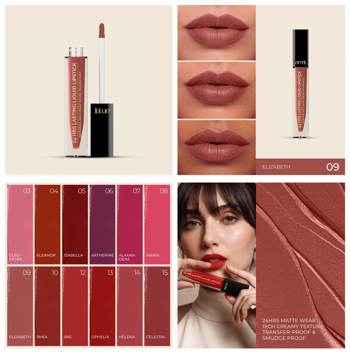 AMRIJ LIPGLOSS 24HR L/WEARING MATTE LIQUID