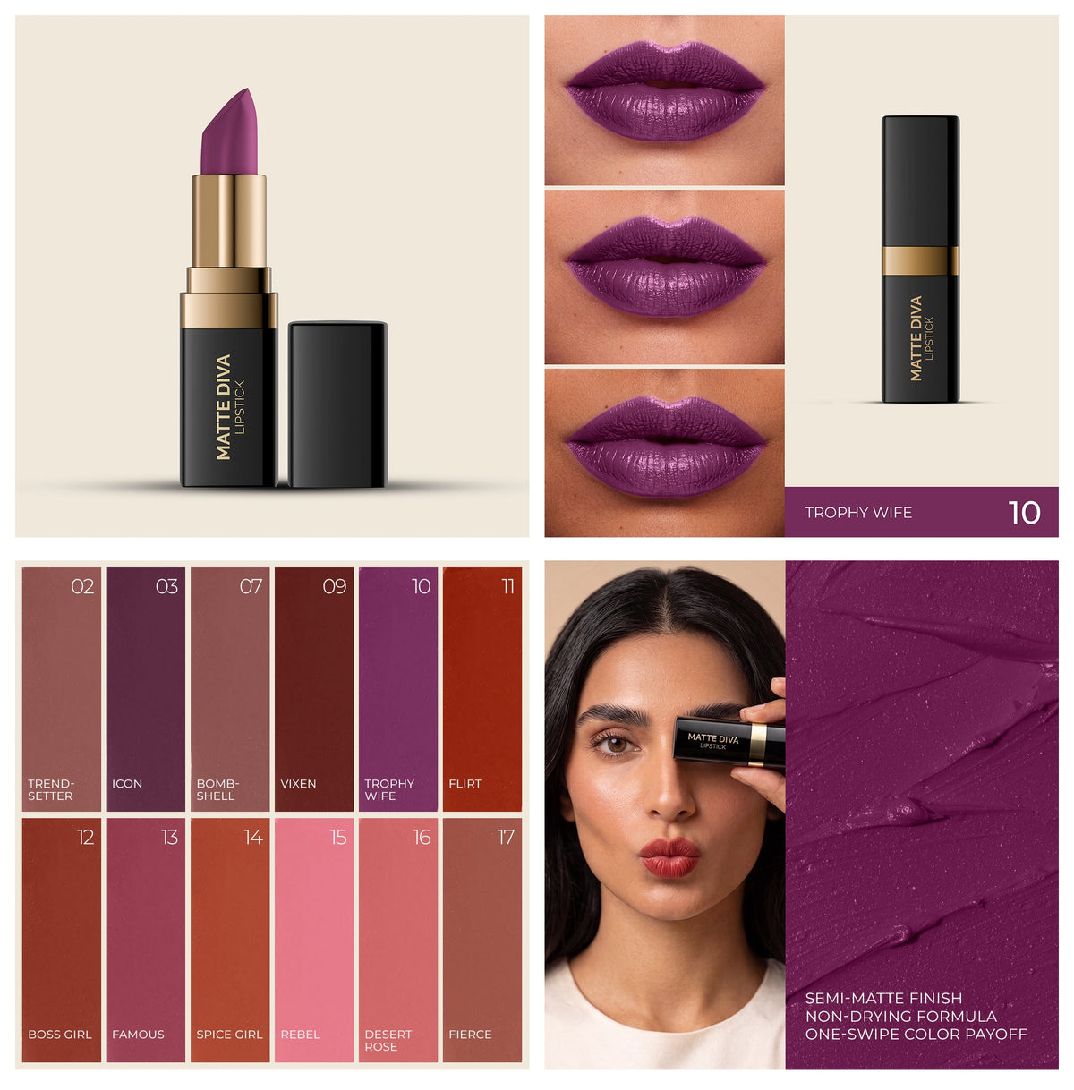 AMRIJ LIPSTICK DIVA MATTE