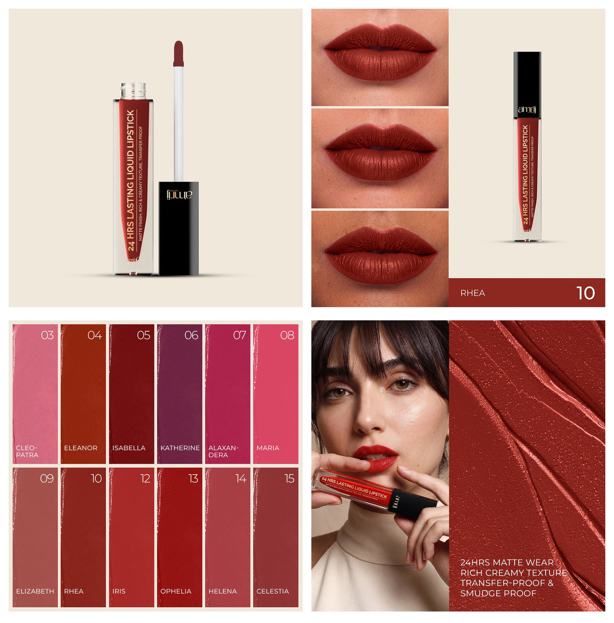 AMRIJ LIPGLOSS 24HR L/WEARING MATTE LIQUID