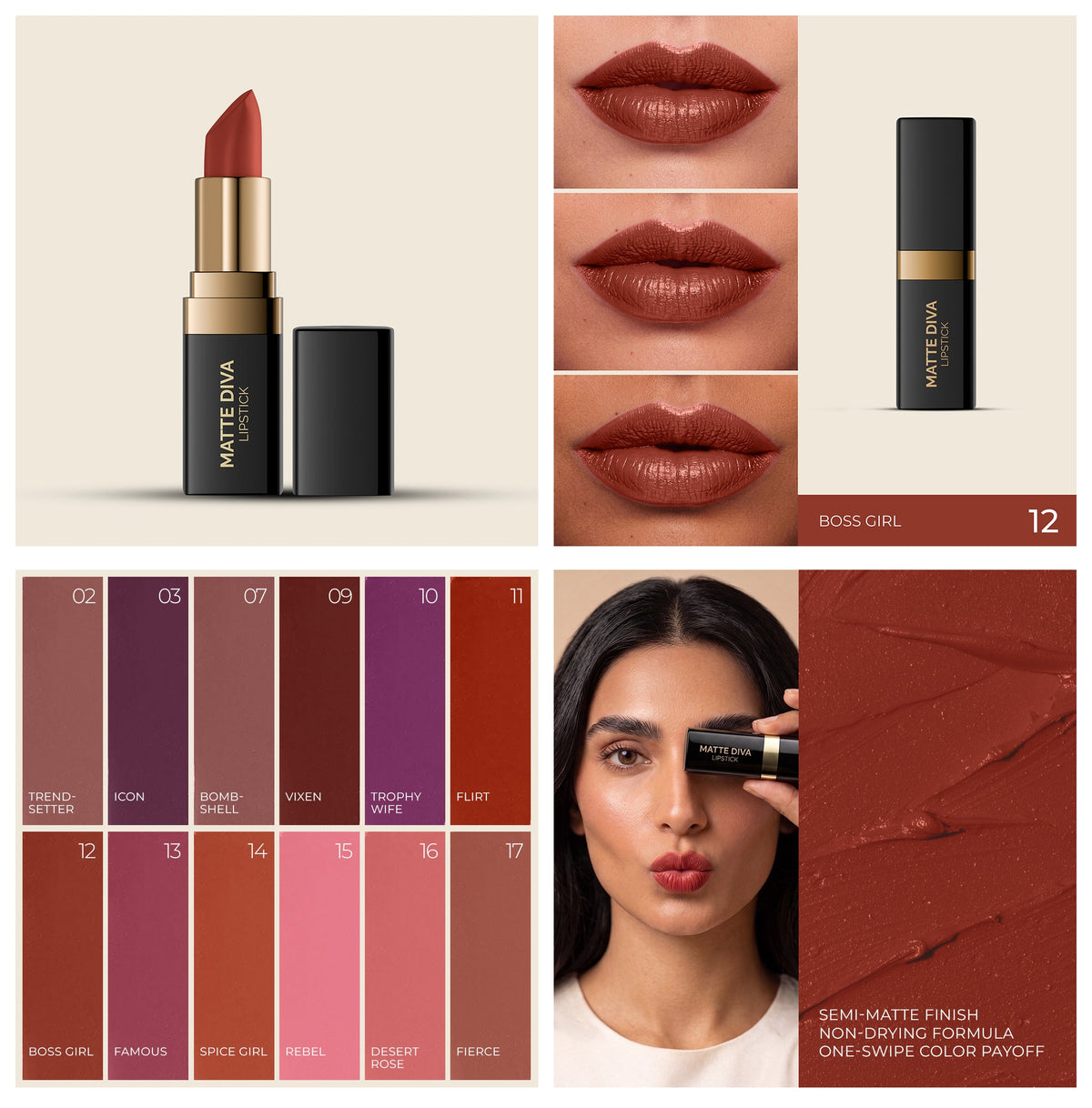 AMRIJ LIPSTICK DIVA MATTE