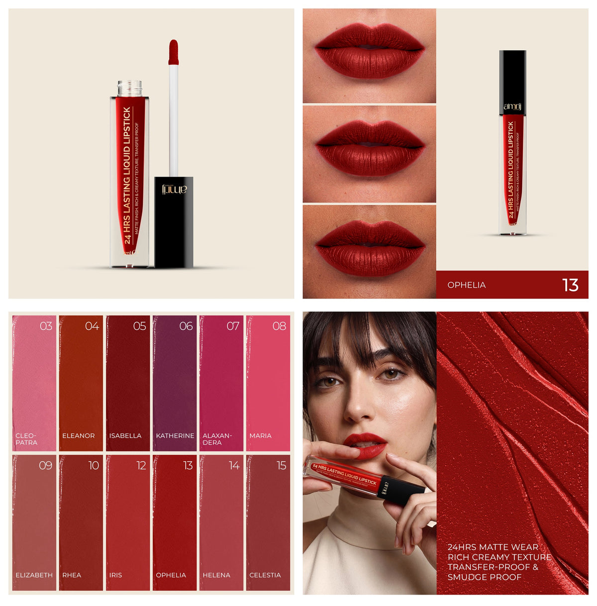 AMRIJ LIPGLOSS 24HR L/WEARING MATTE LIQUID