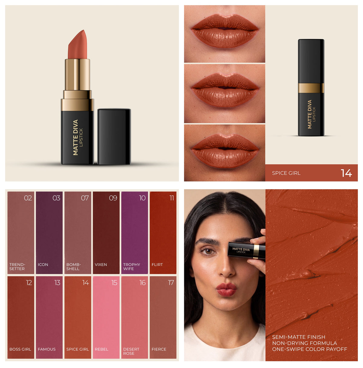 AMRIJ LIPSTICK DIVA MATTE