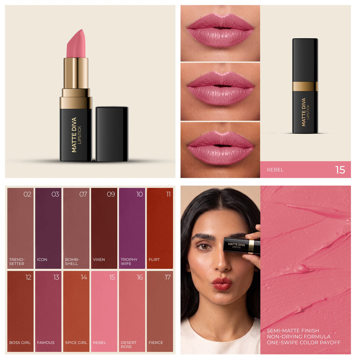 AMRIJ LIPSTICK DIVA MATTE