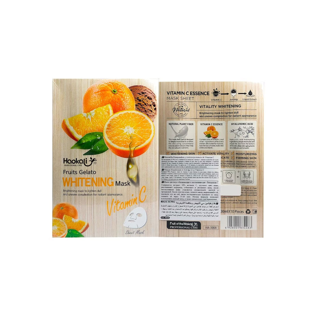 HAOKALI FRUITS GELATO WHITENING VITMIN C 3008 MASK 1PC 30ML