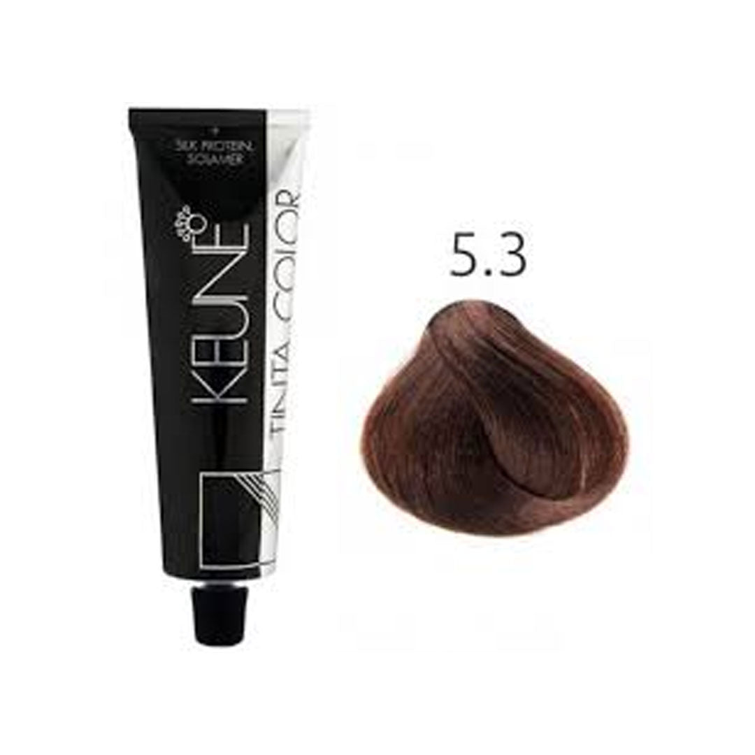 KEUNE 5.3 LIGHT GOLDEN BROWN HAIR COLOR 60 ML