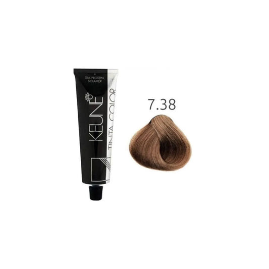 KEUNE 7.38 MEDIUM NUT BLONDE HAIR COLOR 60 ML