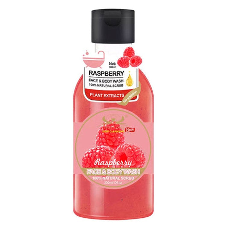 PRETTY COWRY RASPBERRY FACE&BODY WASH 300ML