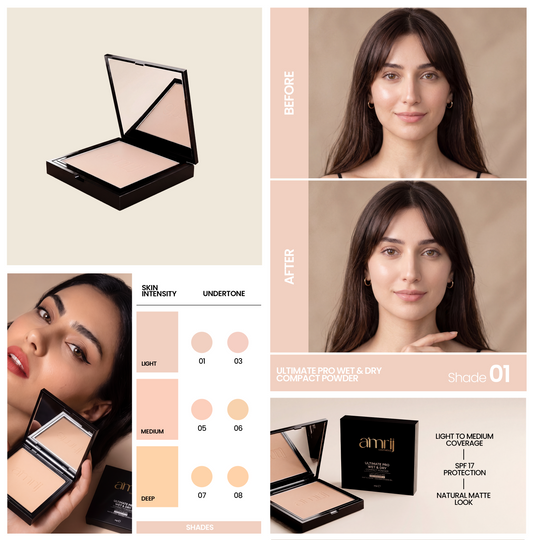 AMRIJ FACE POWDER WET DRY COMPACT