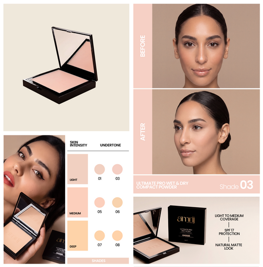 AMRIJ FACE POWDER WET DRY COMPACT