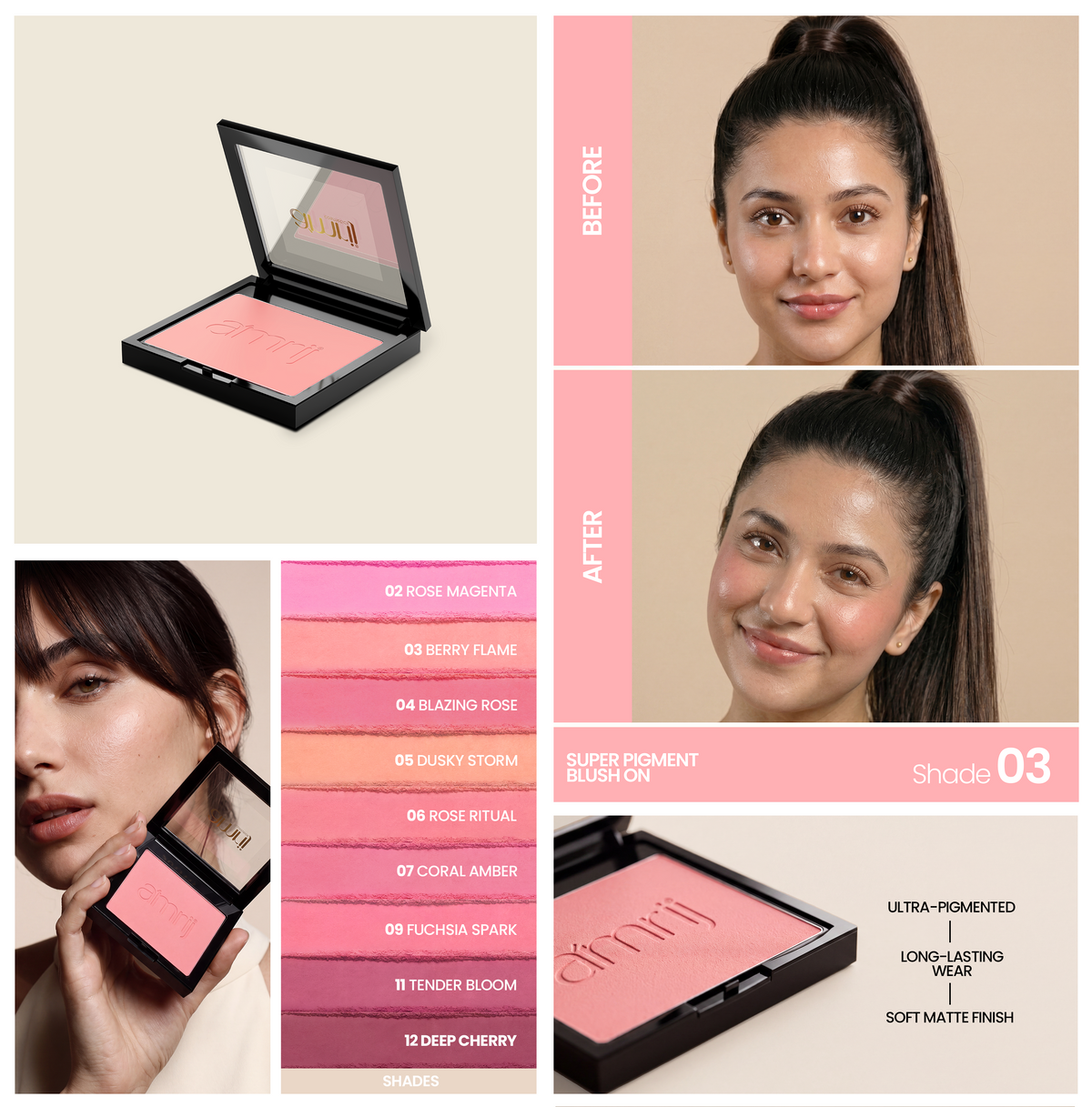 AMRIJ BLUSH ON SUPER PIGMENT