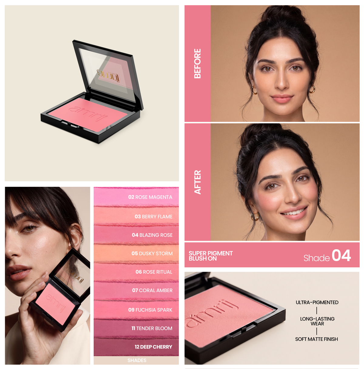AMRIJ BLUSH ON SUPER PIGMENT