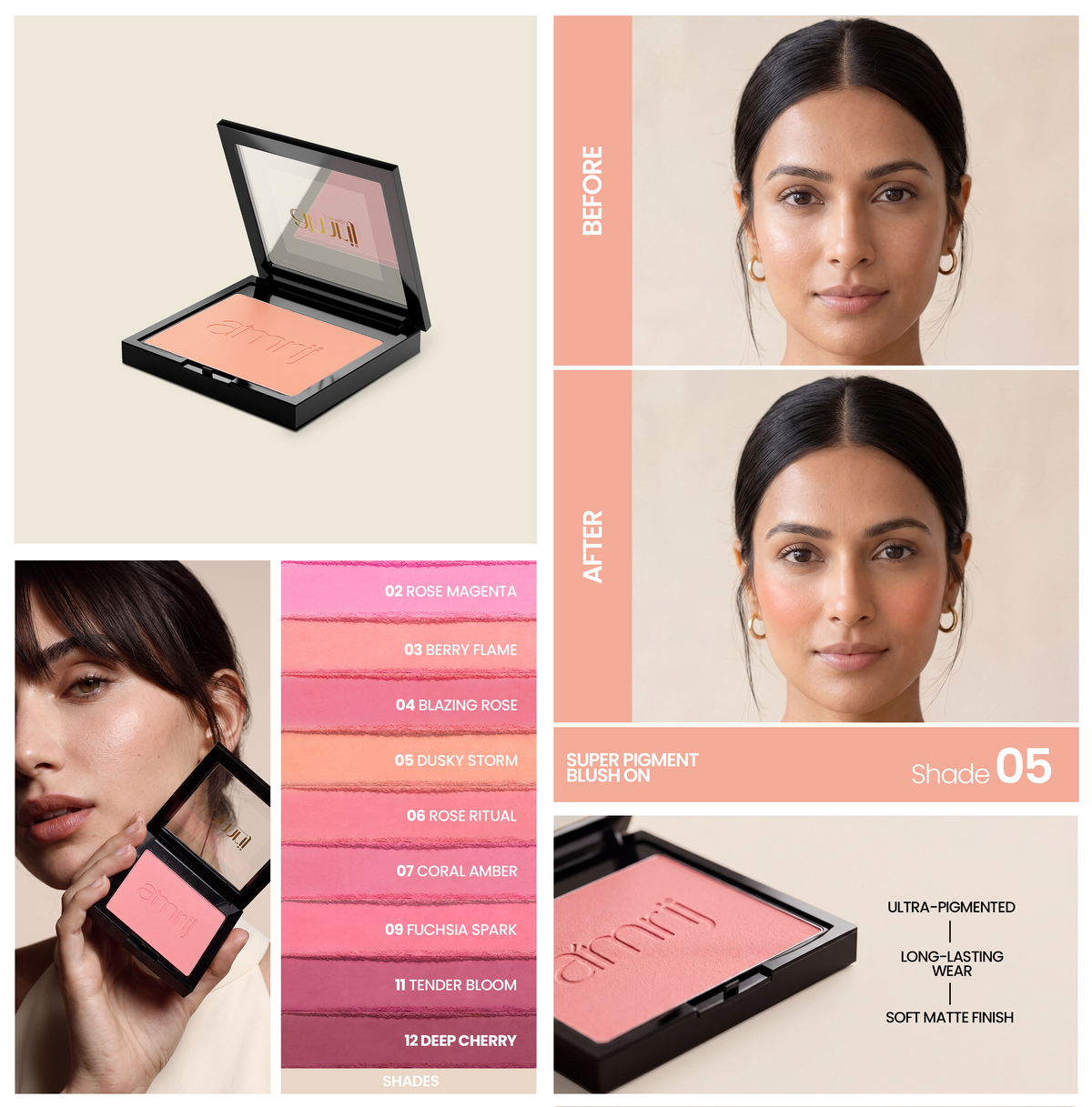 AMRIJ BLUSH ON SUPER PIGMENT
