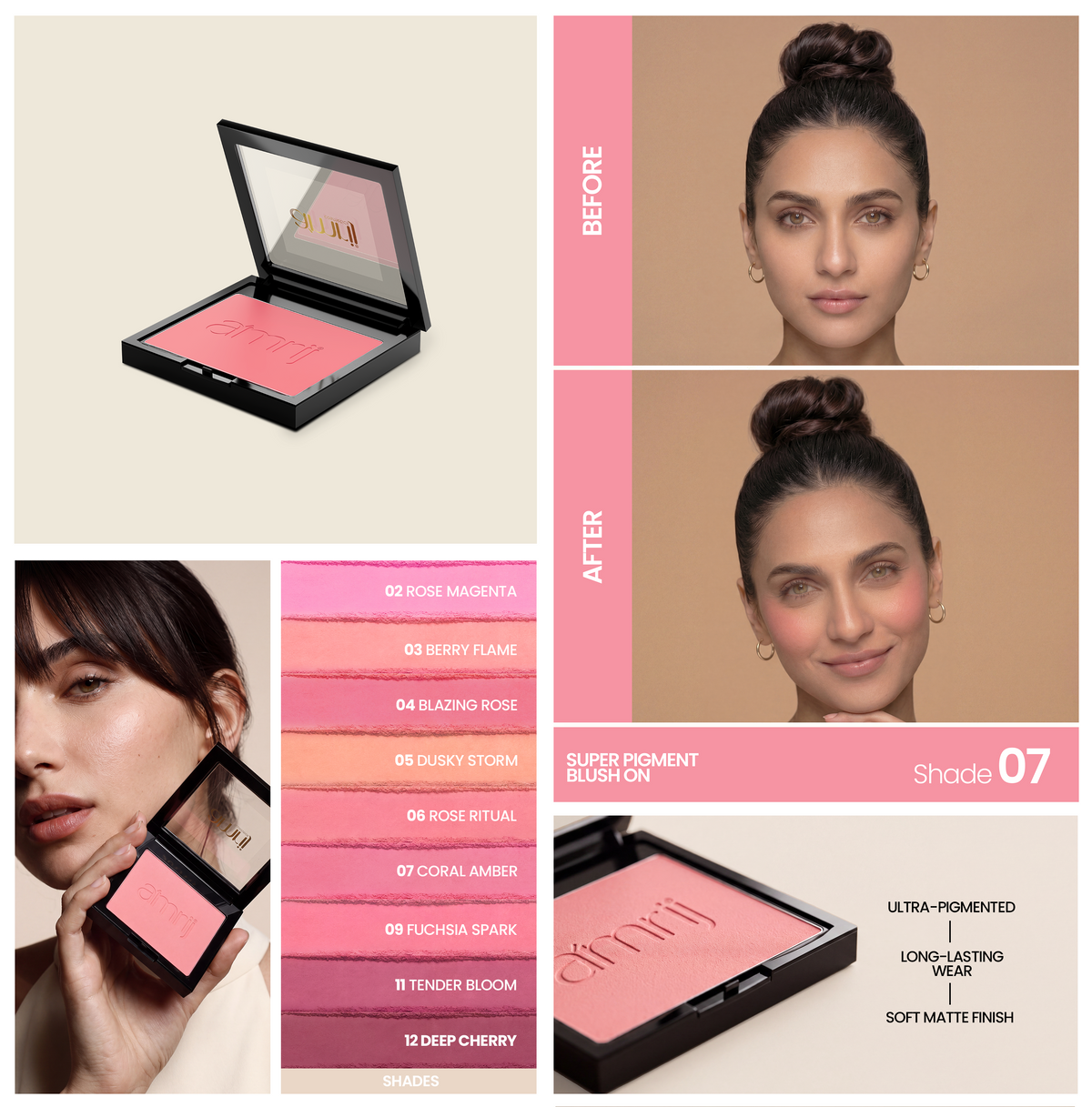 AMRIJ BLUSH ON SUPER PIGMENT
