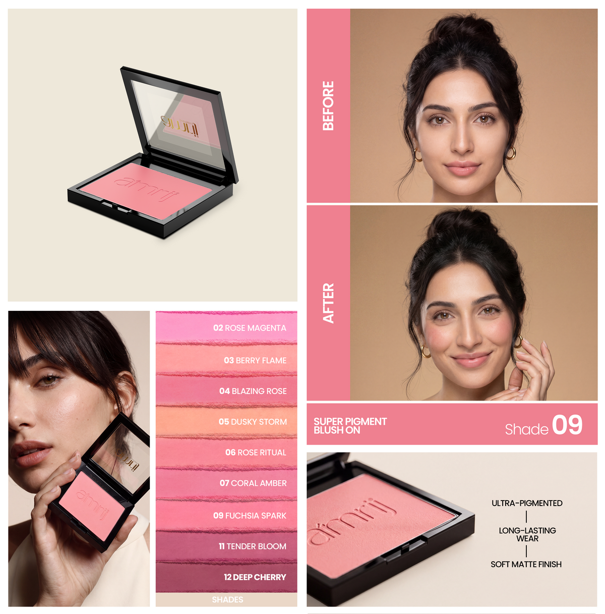 AMRIJ BLUSH ON SUPER PIGMENT