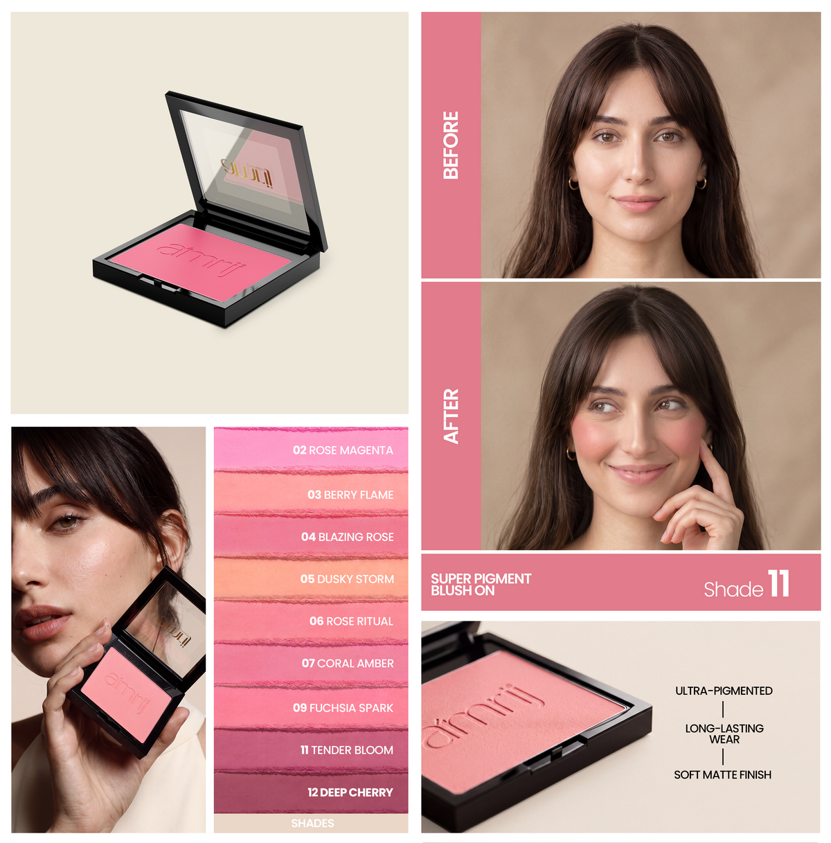 AMRIJ BLUSH ON SUPER PIGMENT