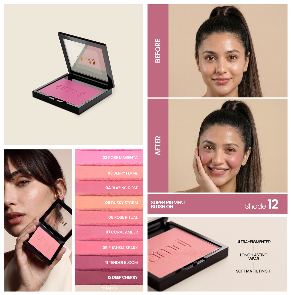 AMRIJ BLUSH ON SUPER PIGMENT