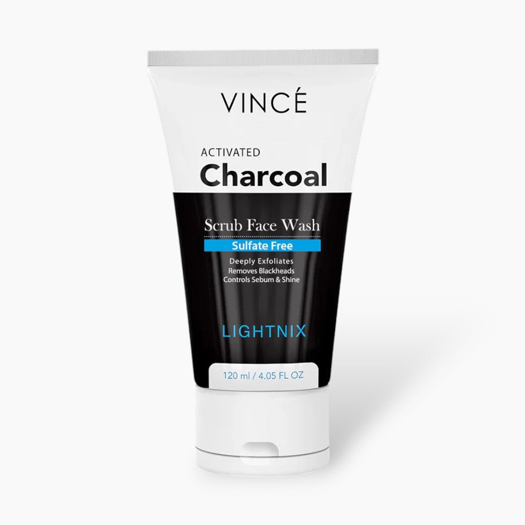 VINCE ACTIVATED CHARCOAL FACE SCRUB WOMEN 120ML