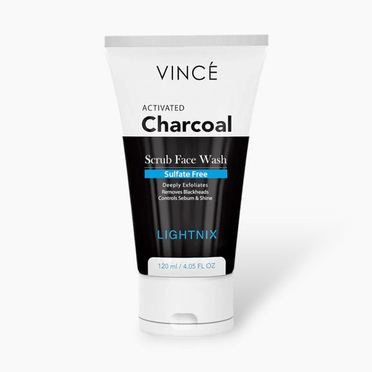 VINCE ACTIVATED CHARCOAL FACE SCRUB WOMEN 120ML