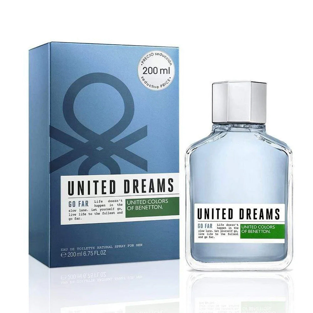 UNITED COLORS OF GO FAR MEN PERFUME EDT 200ML
 (WITHOUT SHRINK WRAP )