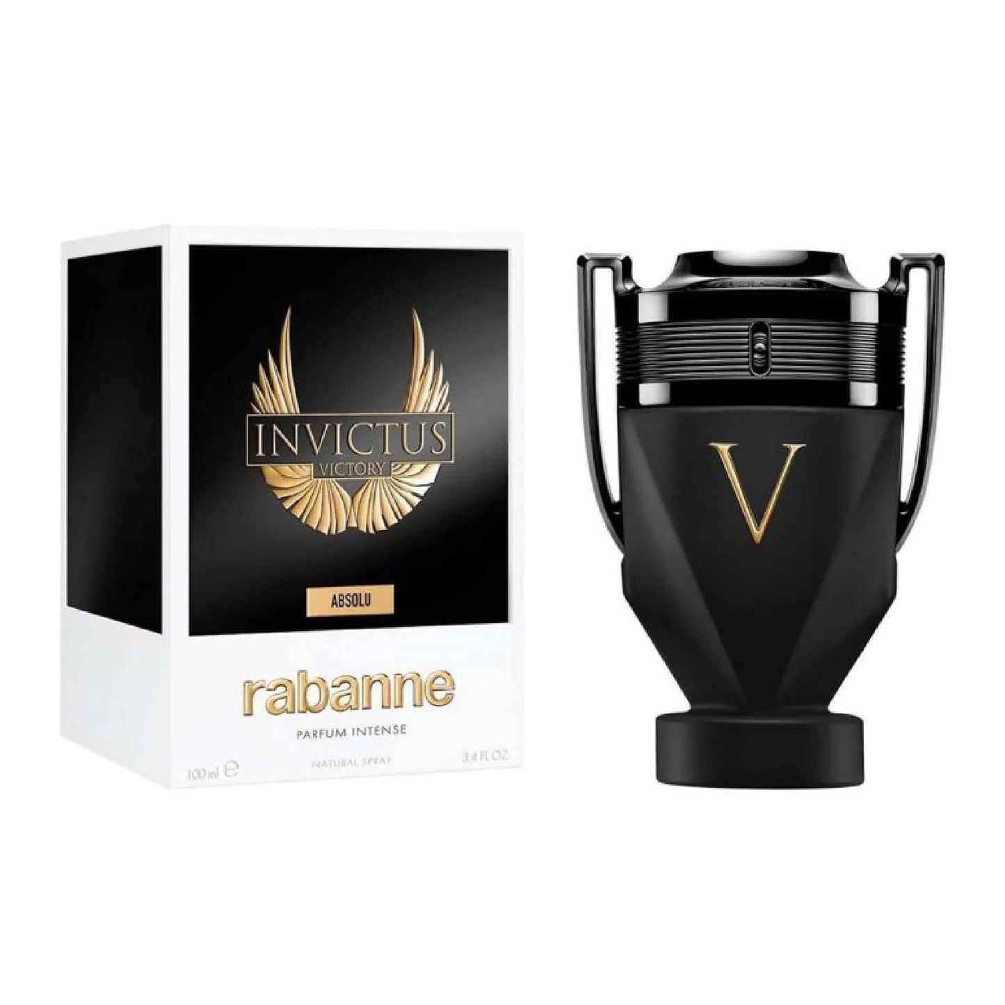 Paco Rabanne Invictus Intense Perfume 100ml | Sealing Wrap Damaged; Packaging Box Intact; Liquid Quantity Full